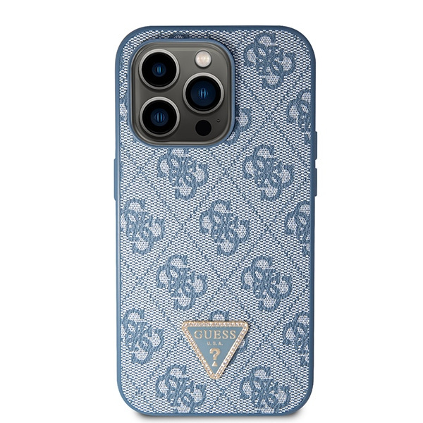 Kryt Guess GUHCP14LP4TDSCPB Apple iPhone 14 Pro hardcase Crossbody 4G Metal Logo blue