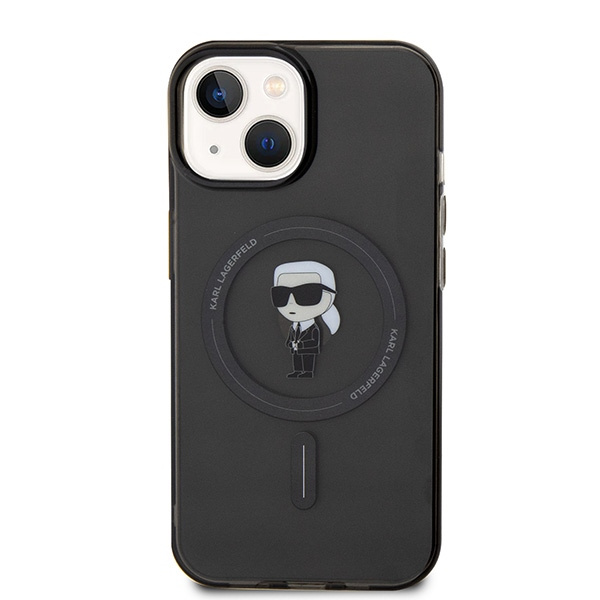 Kryt Karl Lagerfeld KLHMP15SHFCKNOK Apple iPhone 15 hardcase IML Ikonik MagSafe black