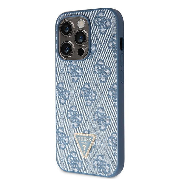 Kryt Guess GUHCP15LP4TDSCPB Apple iPhone 15 Pro hardcase Crossbody 4G Metal Logo blue