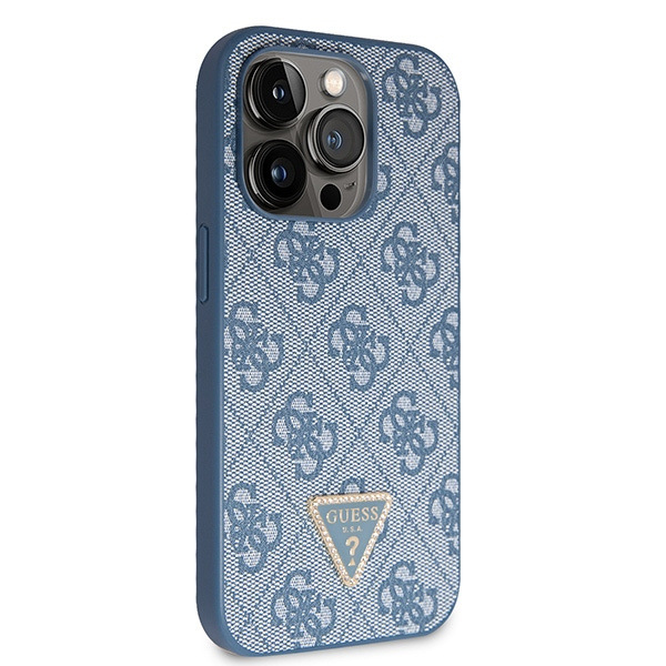Kryt Guess GUHCP15LP4TDSCPB Apple iPhone 15 Pro hardcase Crossbody 4G Metal Logo blue