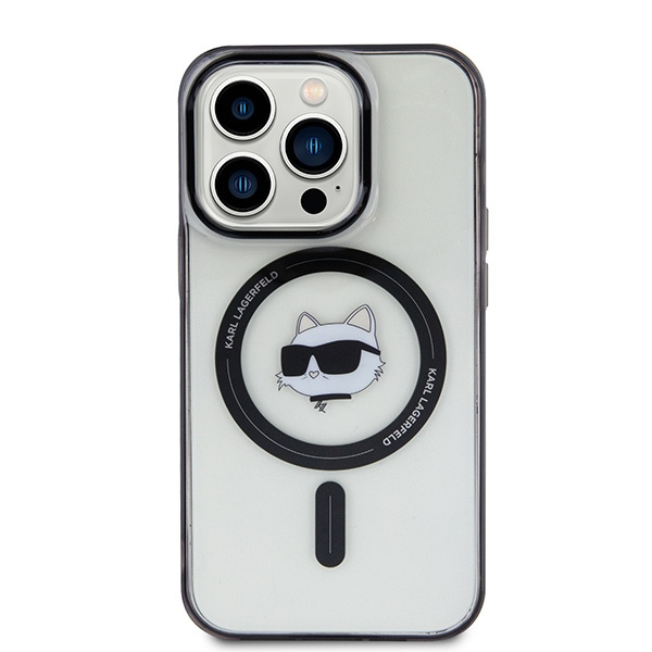 Kryt Karl Lagerfeld KLHMP15XHCHNOTK Apple iPhone 15 Pro Max hardcase IML Choupette`s Head MagSafe transparent