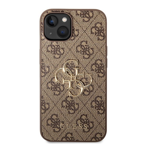 Kryt Guess GUHCP15S4GMGBR Apple iPhone 15 hardcase 4G Big Metal Logo brown