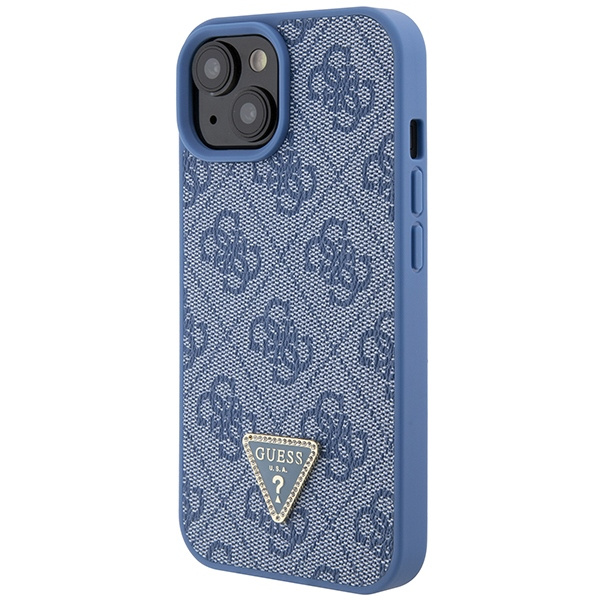 Kryt Guess GUHCP15SP4TDSCPB Apple iPhone 15 hardcase Crossbody 4G Metal Logo blue