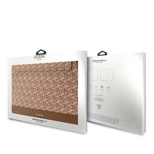 Kryt Guess Sleeve GUCS16HGCFSEW laptops up to 16 inch GCube Stripes brown