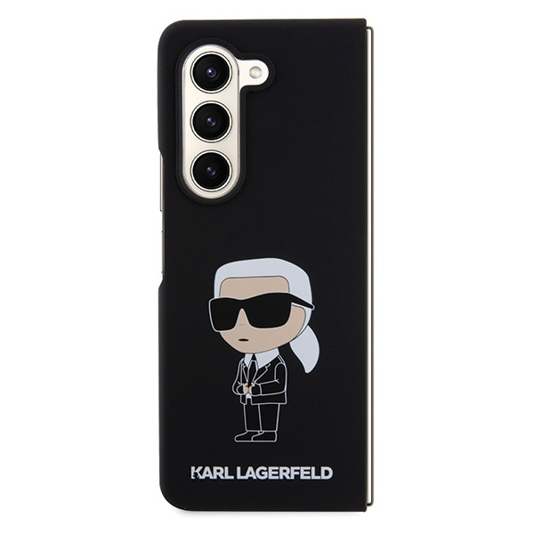 Kryt Karl Lagerfeld KLHCZFD5SNIKBCK Samsung Galaxy Z Fold5 hardcase Silicone Ikonik black