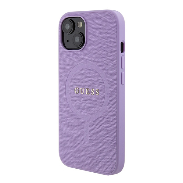 Kryt Guess GUHMP15SPSAHMCU Apple iPhone 15 hardcase Saffiano MagSafe purple