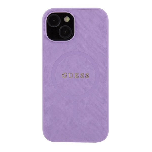 Kryt Guess GUHMP15SPSAHMCU Apple iPhone 15 hardcase Saffiano MagSafe purple