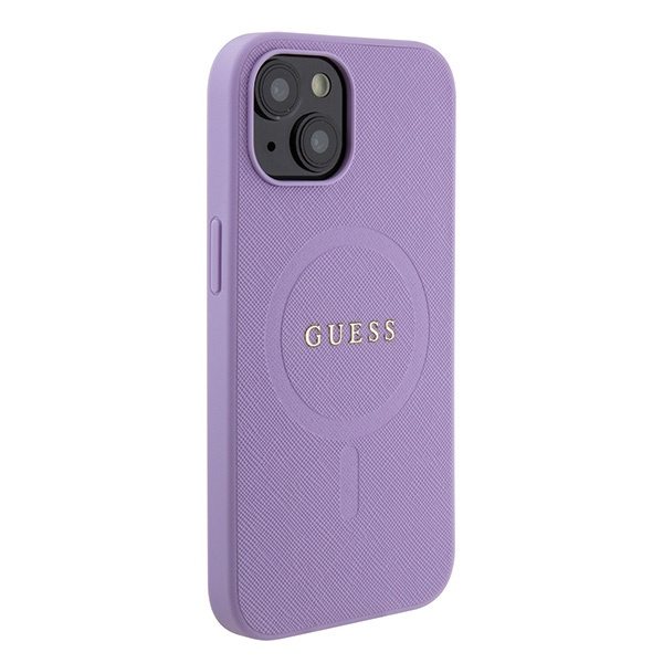 Kryt Guess GUHMP15SPSAHMCU Apple iPhone 15 hardcase Saffiano MagSafe purple