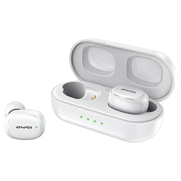 Sluchátka AWEI T13 Pro Bluetooth 5.1 TWS + docking station white