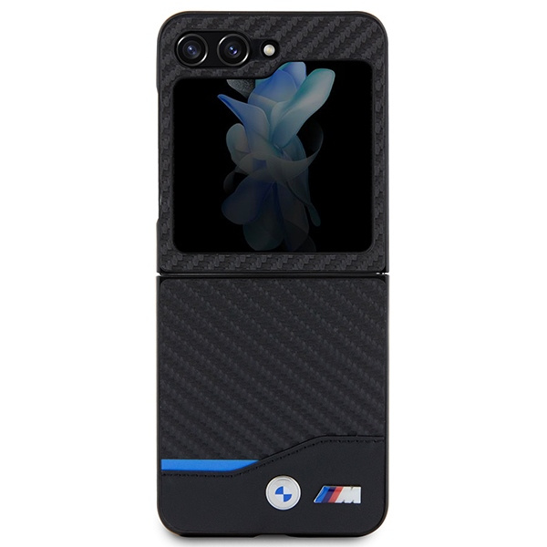 Kryt BMW BMHCZF522NBCK Samsung Galaxy Z Flip5 Leather Carbon black