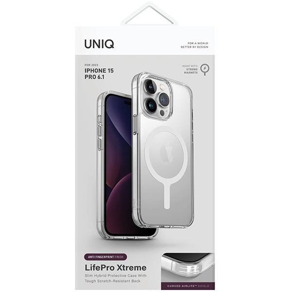 Kryt UNIQ LifePro Xtreme Apple iPhone 15 Pro MagClick Charging frost clear