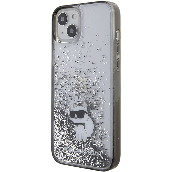 Kryt Karl Lagerfeld KLHCP15MLKCNSK Apple iPhone 15 Plus / 14 Plus hardcase Liquid Glitter Choupette transparent