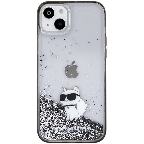 Kryt Karl Lagerfeld KLHCP15MLKCNSK Apple iPhone 15 Plus / 14 Plus hardcase Liquid Glitter Choupette transparent