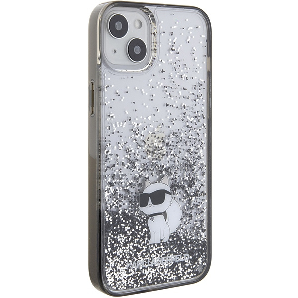 Kryt Karl Lagerfeld KLHCP15MLKCNSK Apple iPhone 15 Plus / 14 Plus hardcase Liquid Glitter Choupette transparent