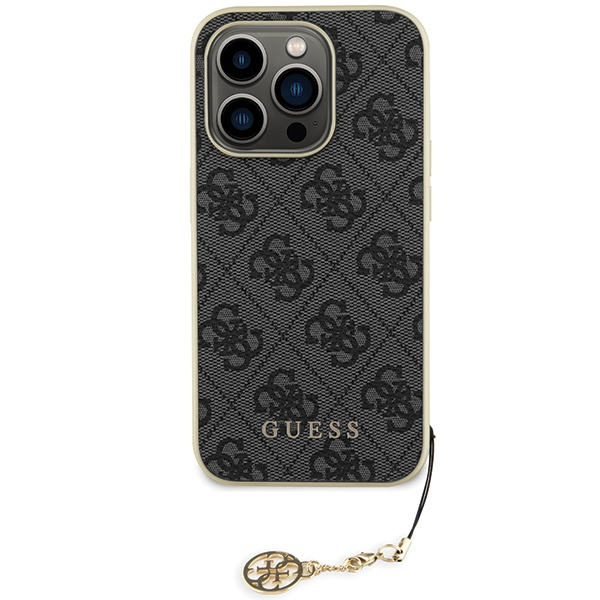 Kryt Guess GUHCP15LGF4GGR Apple iPhone 15 Pro hardcase 4G Charms Collection grey
