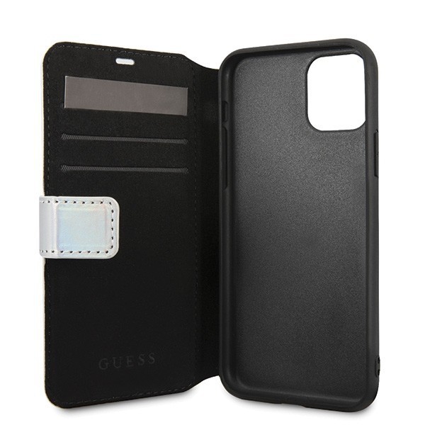 Kryt Guess GUFLBKN58BLD iPhone 11 Pro silver book Iridescent