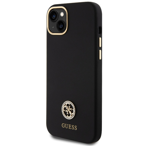 Kryt Guess GUHCP15M4DGPK Apple iPhone 15 Plus / 14 Plus hardcase Silicone Logo Strass 4G black