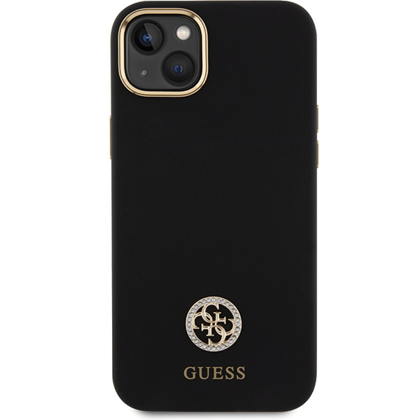Kryt Guess GUHCP15M4DGPK Apple iPhone 15 Plus / 14 Plus hardcase Silicone Logo Strass 4G black