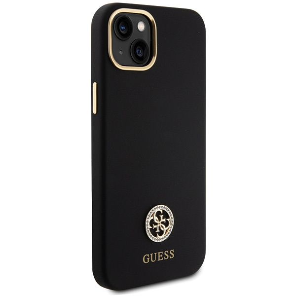 Kryt Guess GUHCP15M4DGPK Apple iPhone 15 Plus / 14 Plus hardcase Silicone Logo Strass 4G black