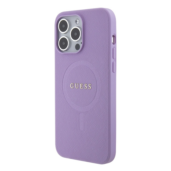 Kryt Guess GUHMP15LPSAHMCU Apple iPhone 15 Pro hardcase Saffiano MagSafe purple