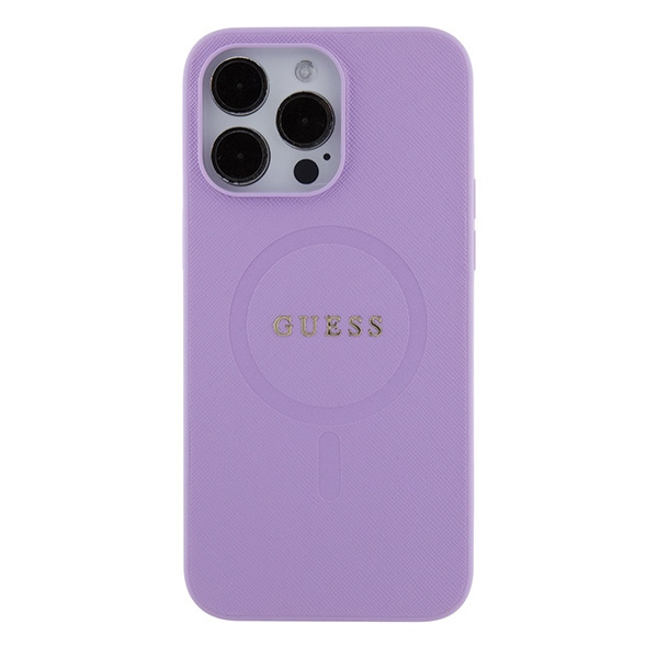 Kryt Guess GUHMP15LPSAHMCU Apple iPhone 15 Pro hardcase Saffiano MagSafe purple