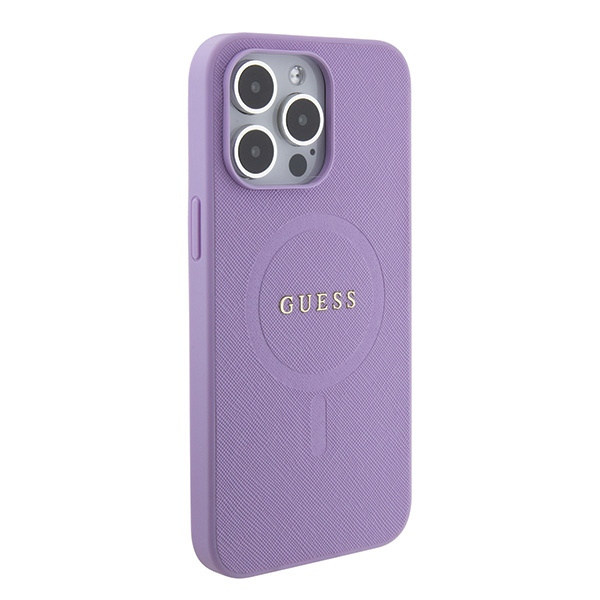 Kryt Guess GUHMP15LPSAHMCU Apple iPhone 15 Pro hardcase Saffiano MagSafe purple