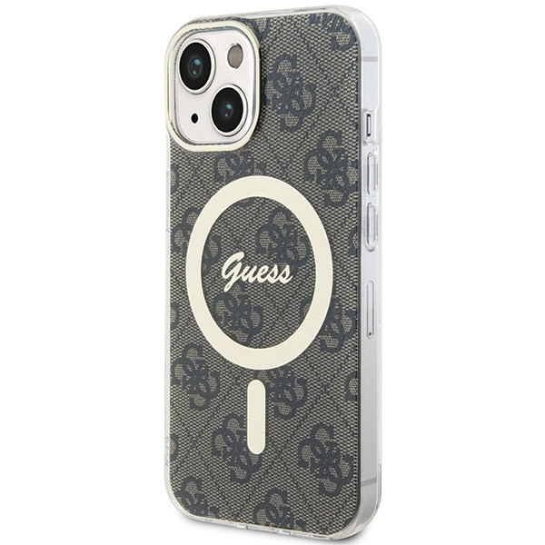 Kryt Guess GUHMP15MH4STW Apple iPhone 15 Plus / 14 Plus hardcase IML 4G MagSafe brown