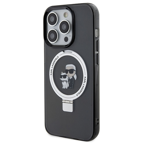 Kryt Karl Lagerfeld KLHMP15XHMRSKCK Apple iPhone 15 Pro Max hardcase Ring Stand Karl&Choupettte MagSafe black