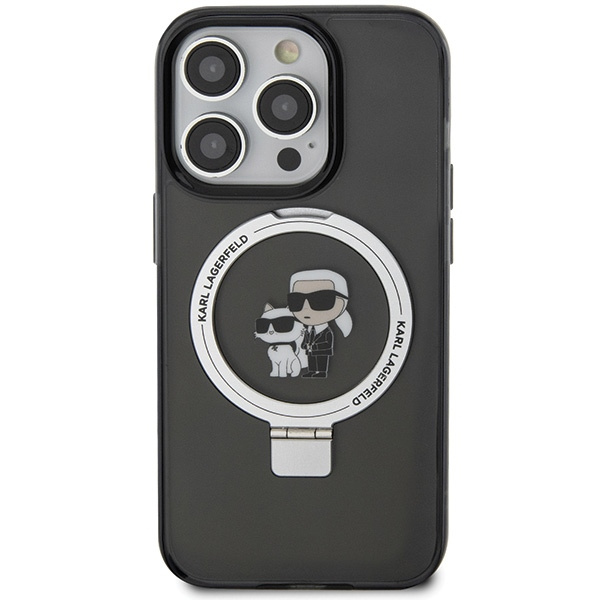 Kryt Karl Lagerfeld KLHMP15XHMRSKCK Apple iPhone 15 Pro Max hardcase Ring Stand Karl&Choupettte MagSafe black