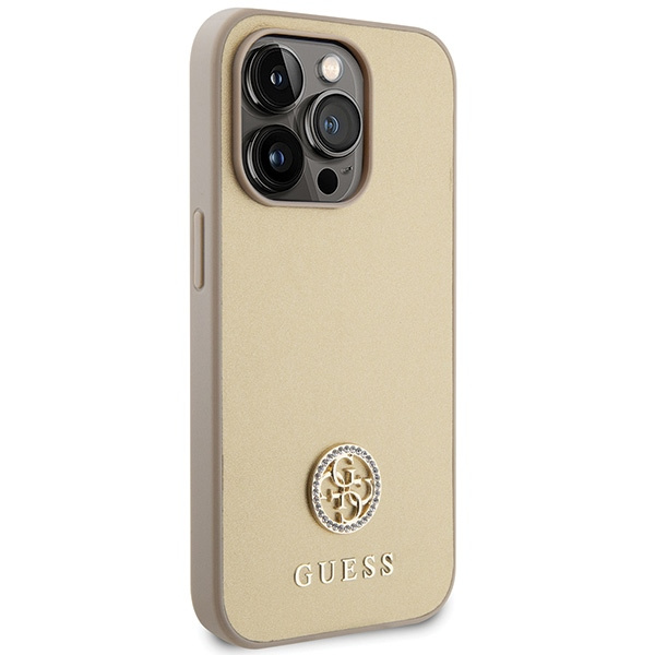 Kryt Guess GUHCP15XPS4DGPD Apple iPhone 15 Pro Max hardcase Strass Metal Logo gold