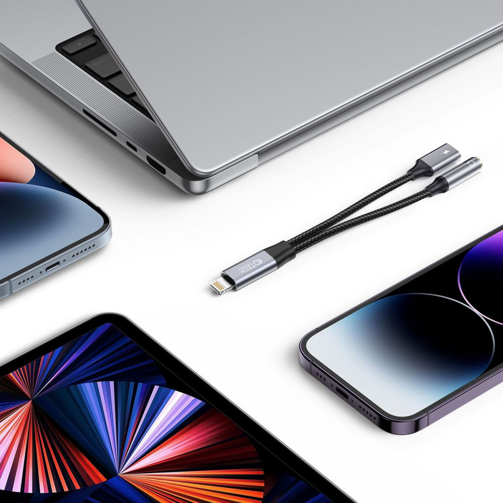 Kryt Tech-Protect UltraBoost Lightning - mini jack 3.5mm / Lightning Black