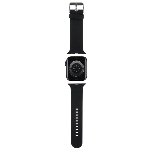 Kryt Strap Karl Lagerfeld KLAWMSLKNK Apple Watch 4/5/6/7/SE/8/9/10 40/41/42mm strap 3D Rubber Karl Head barva černá