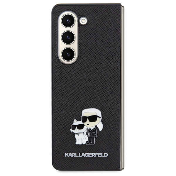 Kryt Karl Lagerfeld KLHCZFD5SAKCNPK Samsung Galaxy Z Fold5 hardcase Saffiano Karl&Choupette Pin black