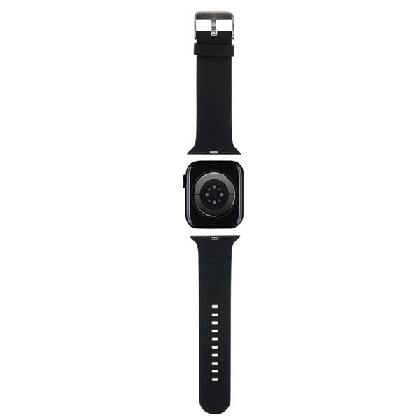 Kryt Belt Karl Lagerfeld KLAWLSLCNK Apple Watch 4/5/6/7/SE/8/9/Ultra 44/45/49mm strap 3D Rubber Choupette Head barva černá