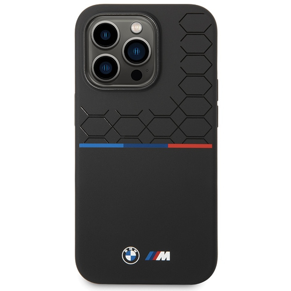 Kryt BMW BMHCP15X22SMPK Apple iPhone 15 Pro Max Silicone Pattern black