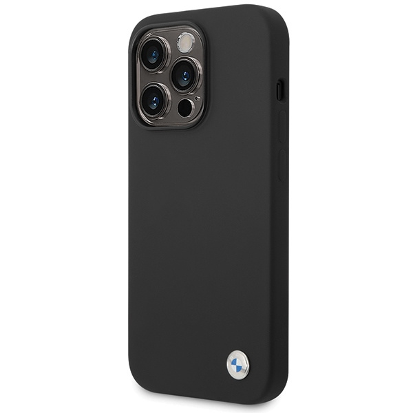 Kryt BMW BMHCP15XSILBK Apple iPhone 15 Pro Max Silicone Metal Logo black