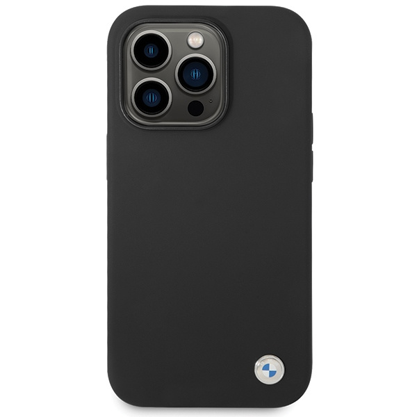 Kryt BMW BMHCP15XSILBK Apple iPhone 15 Pro Max Silicone Metal Logo black
