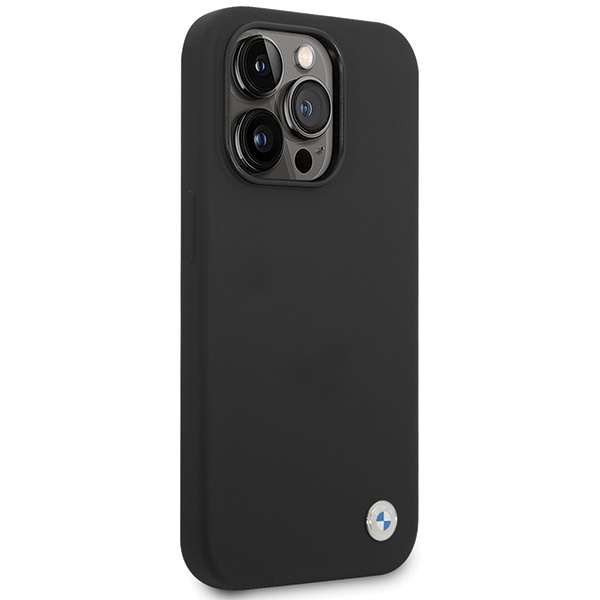 Kryt BMW BMHCP15XSILBK Apple iPhone 15 Pro Max Silicone Metal Logo black