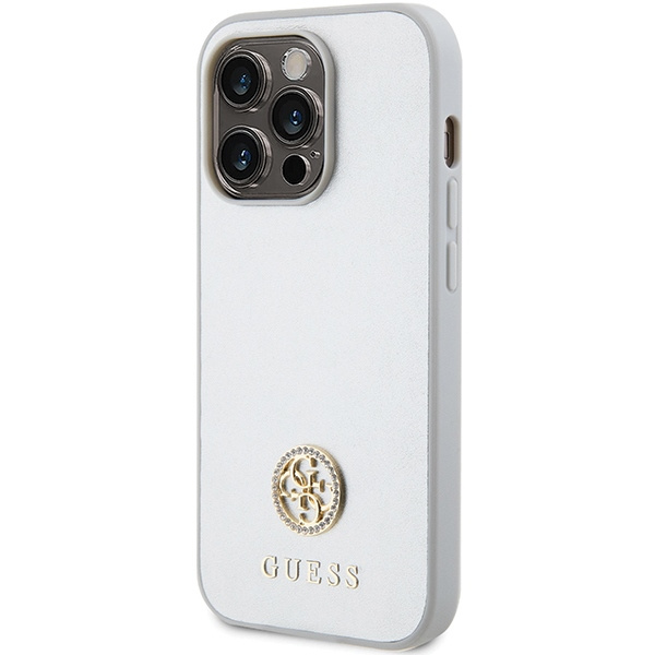 Kryt Guess GUHCP15LPS4DGPS iPhone 15 Pro barva stříbrná hardcase Strass Metal Logo