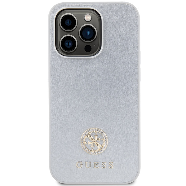 Kryt Guess GUHCP15LPS4DGPS iPhone 15 Pro barva stříbrná hardcase Strass Metal Logo
