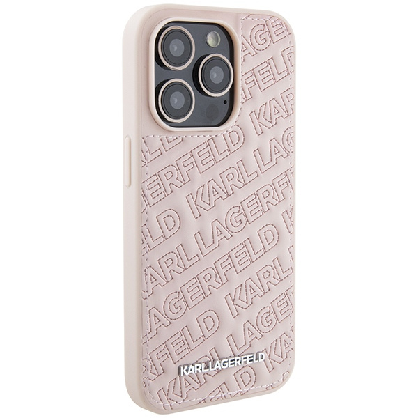 Kryt Karl Lagerfeld KLHCP15XPQKPMP Apple iPhone 15 Pro Max hardcase Quilted K Pattern pink