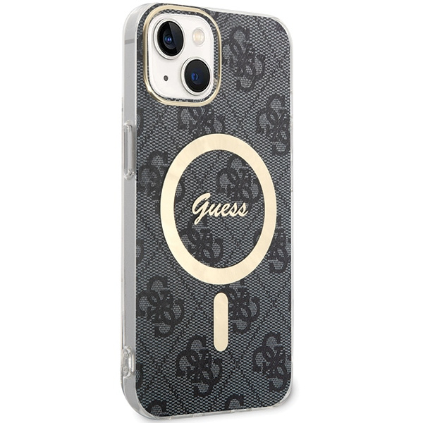Kryt Guess GUHMP15SH4STK Apple iPhone 15 hardcase IML 4G MagSafe black
