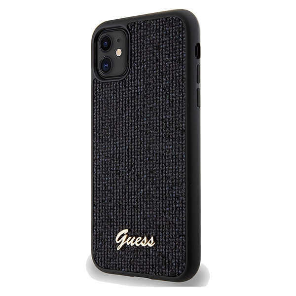 Kryt Guess GUHCN61PMSDGSK Apple iPhone XR / 11 hardcase Disco Metal Script black