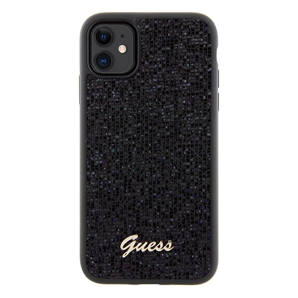 Kryt Guess GUHCN61PMSDGSK Apple iPhone XR / 11 hardcase Disco Metal Script black