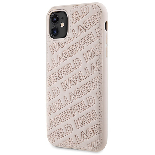 Kryt Karl Lagerfeld KLHCN61PQKPMP Apple iPhone XR / 11 hardcase Quilted K Pattern pink