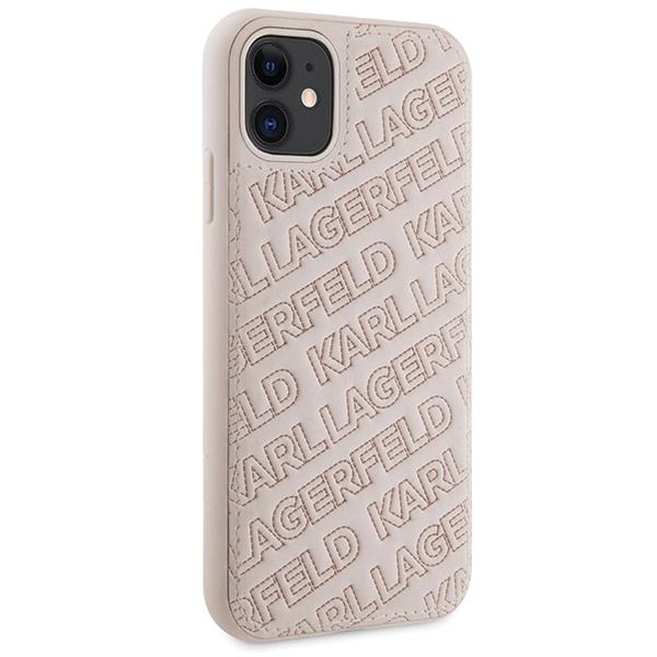 Kryt Karl Lagerfeld KLHCN61PQKPMP Apple iPhone XR / 11 hardcase Quilted K Pattern pink
