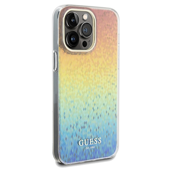 Kryt Guess GUHCP13XHDECMI Apple iPhone 13 Pro Max hardcase IML Faceted Mirror Disco Iridescent multicoloured