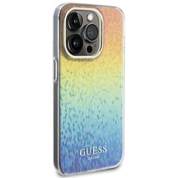 Kryt Guess GUHCP14LHDECMI Apple iPhone 14 Pro hardcase IML Faceted Mirror Disco Iridescent multicoloured