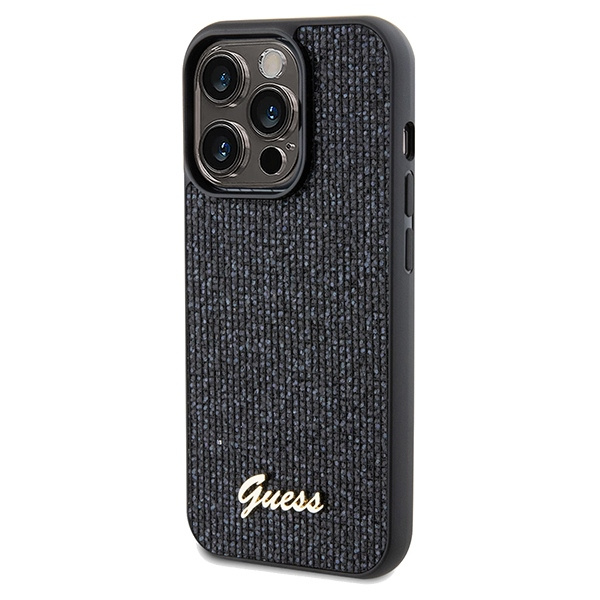 Kryt Guess GUHCP14LPMSDGSK Apple iPhone 14 Pro hardcase Disco Metal Script black