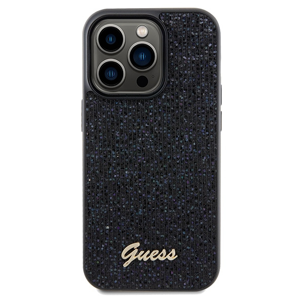 Kryt Guess GUHCP14LPMSDGSK Apple iPhone 14 Pro hardcase Disco Metal Script black